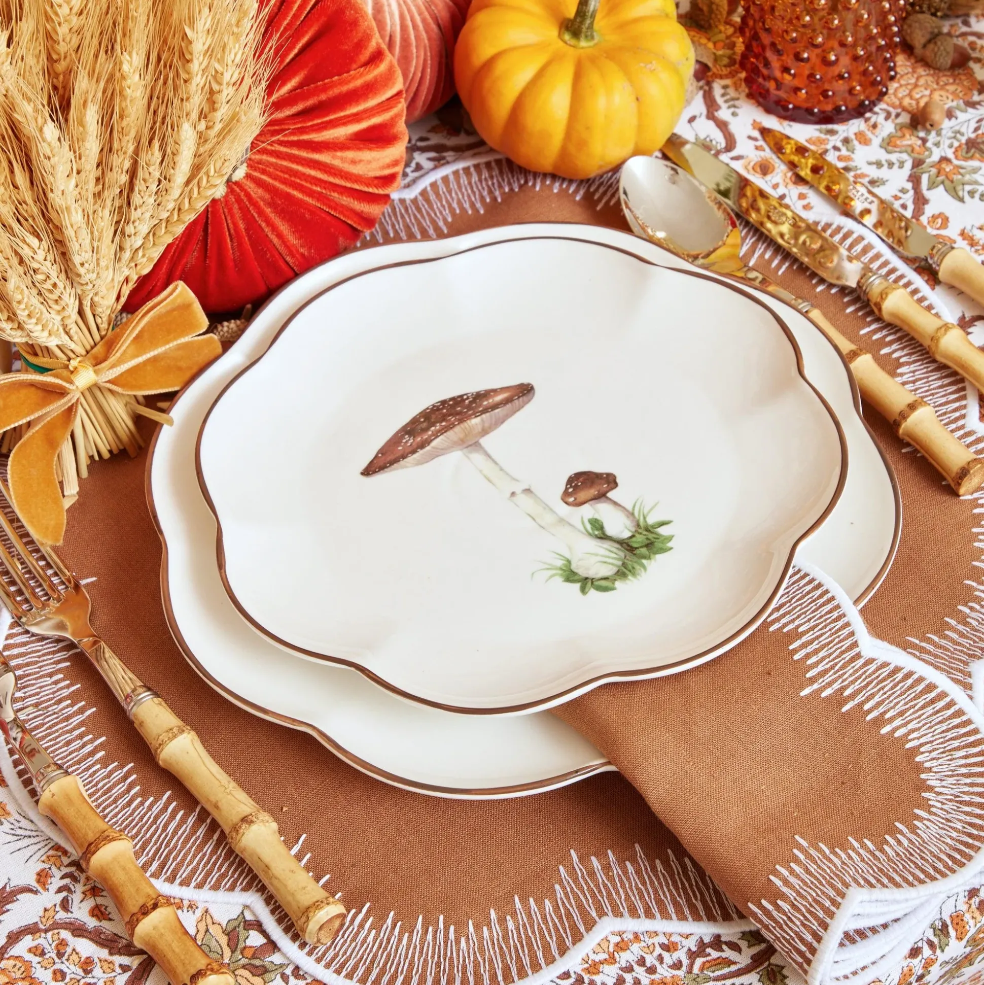 Alathea Caramel Linen Placemats & Napkins (Set Of 4)