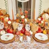 Amber Hobnail Jug And Glasses (Set Of 6)