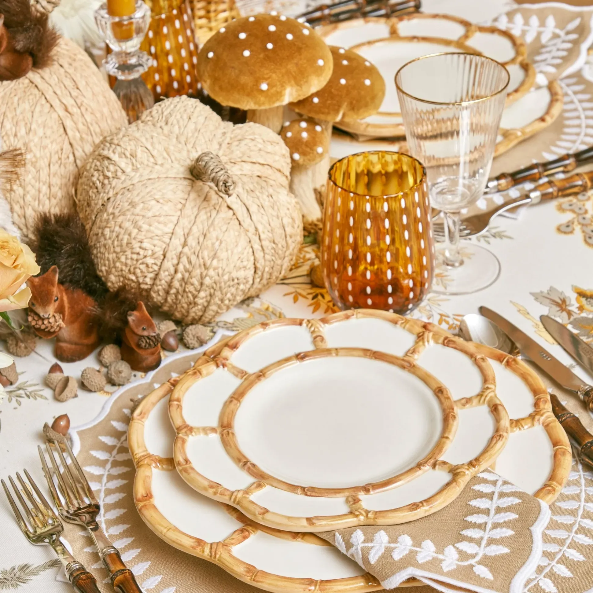 Amber Speckle Water Glasses