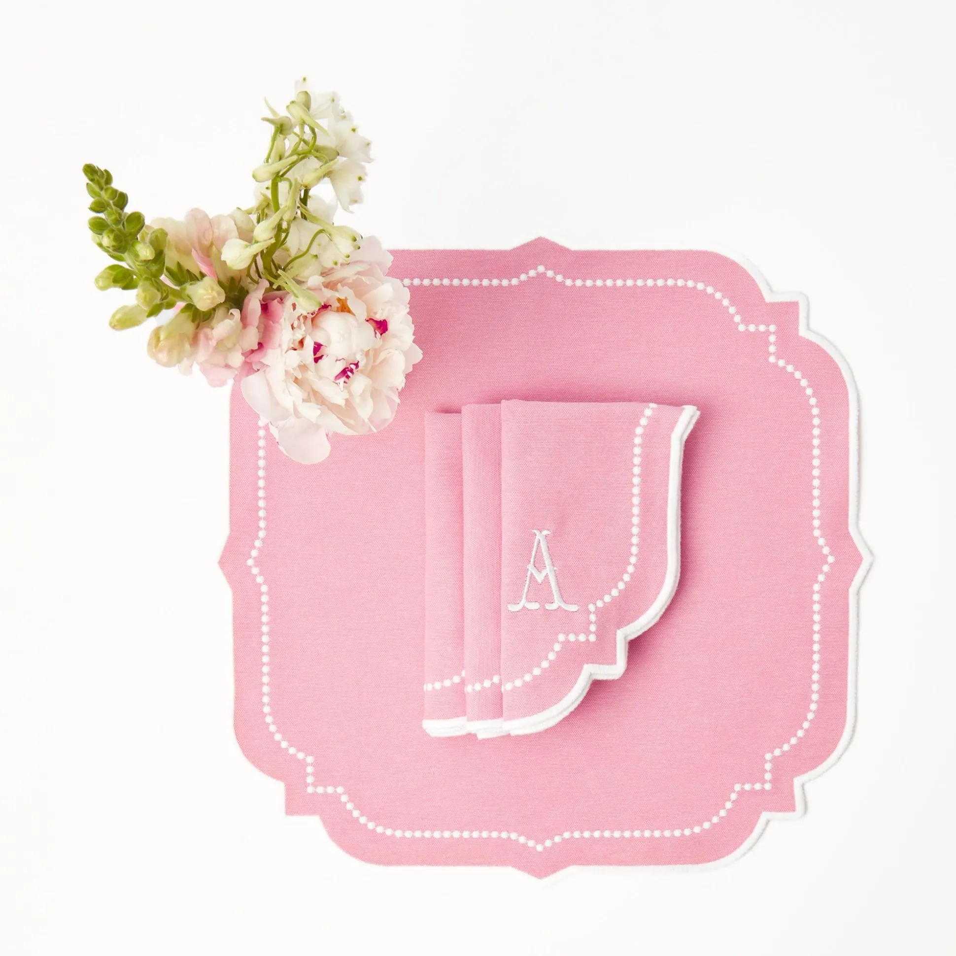 Amelie Pink Placemats & Napkins (Set Of 4)