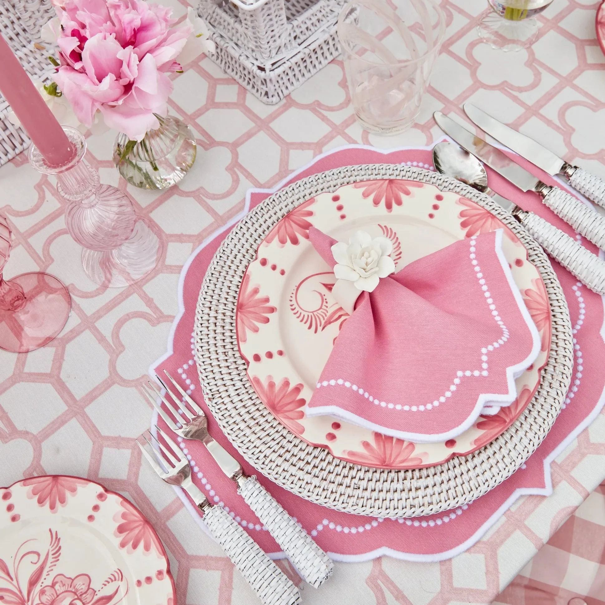Amelie Pink Placemats (Set Of 4)