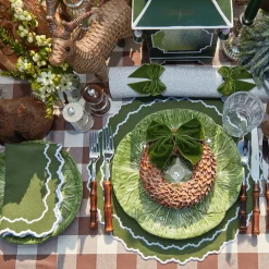 Beatrice Forest Green Napkins (Set Of 4)