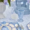 Blue And White Rim Frilled Glasses (Set Of 4)