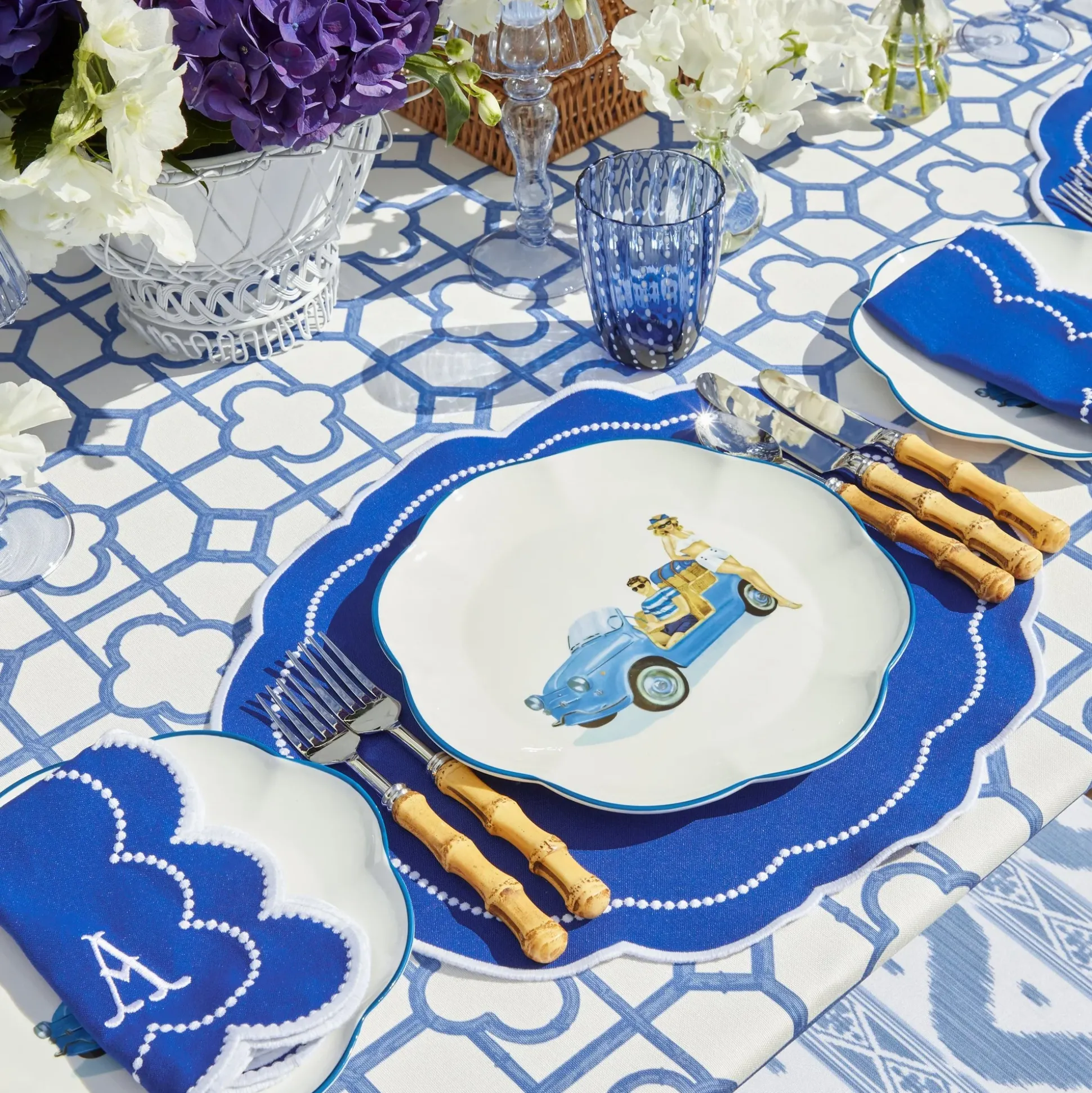 Blue Bamboo & Gabrielle Linen Set