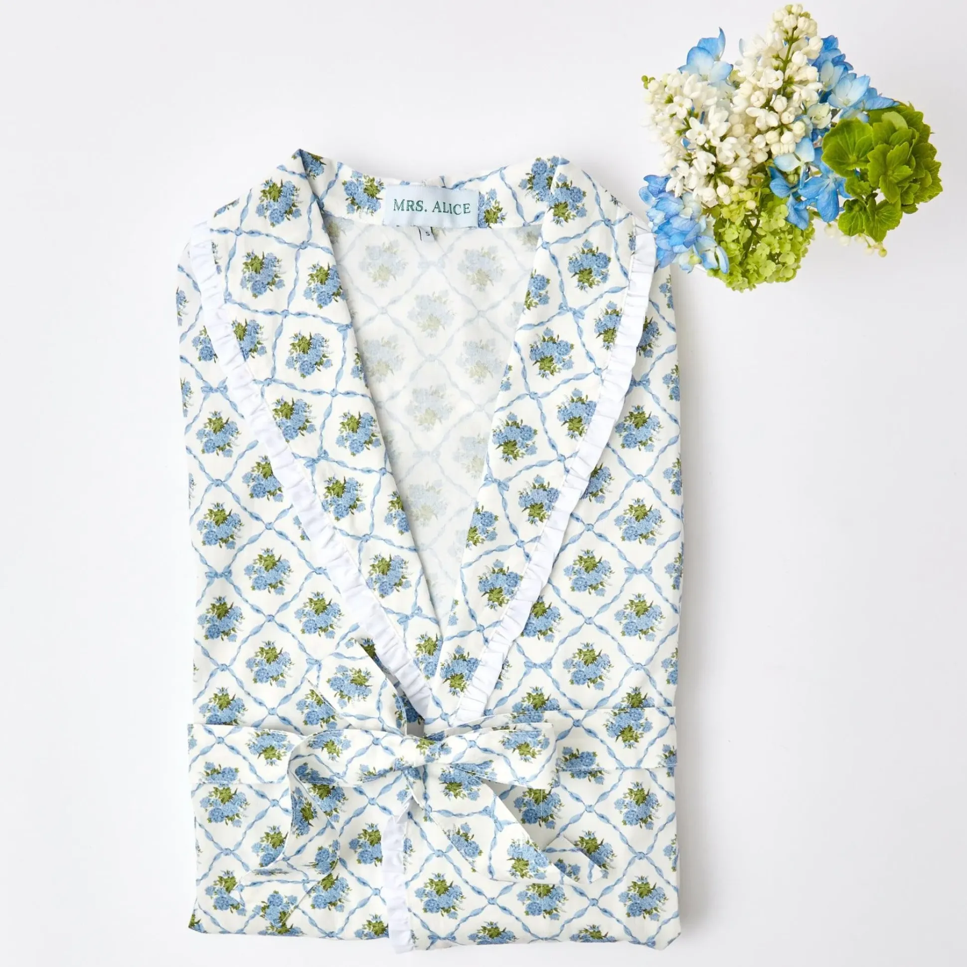 Blue Bouquet Dressing Gown
