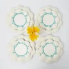 Blue Coral Dinner & Starter Plates (Set Of 8)
