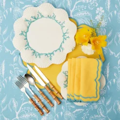 Blue Coral Dinner Plates (Set Of 4)