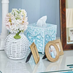 Blue Floral Toleware Set
