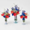 Blue Fluted Vase Set