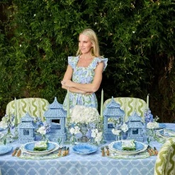 Blue Garland Tablecloth