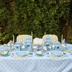 Blue Garland Tablecloth