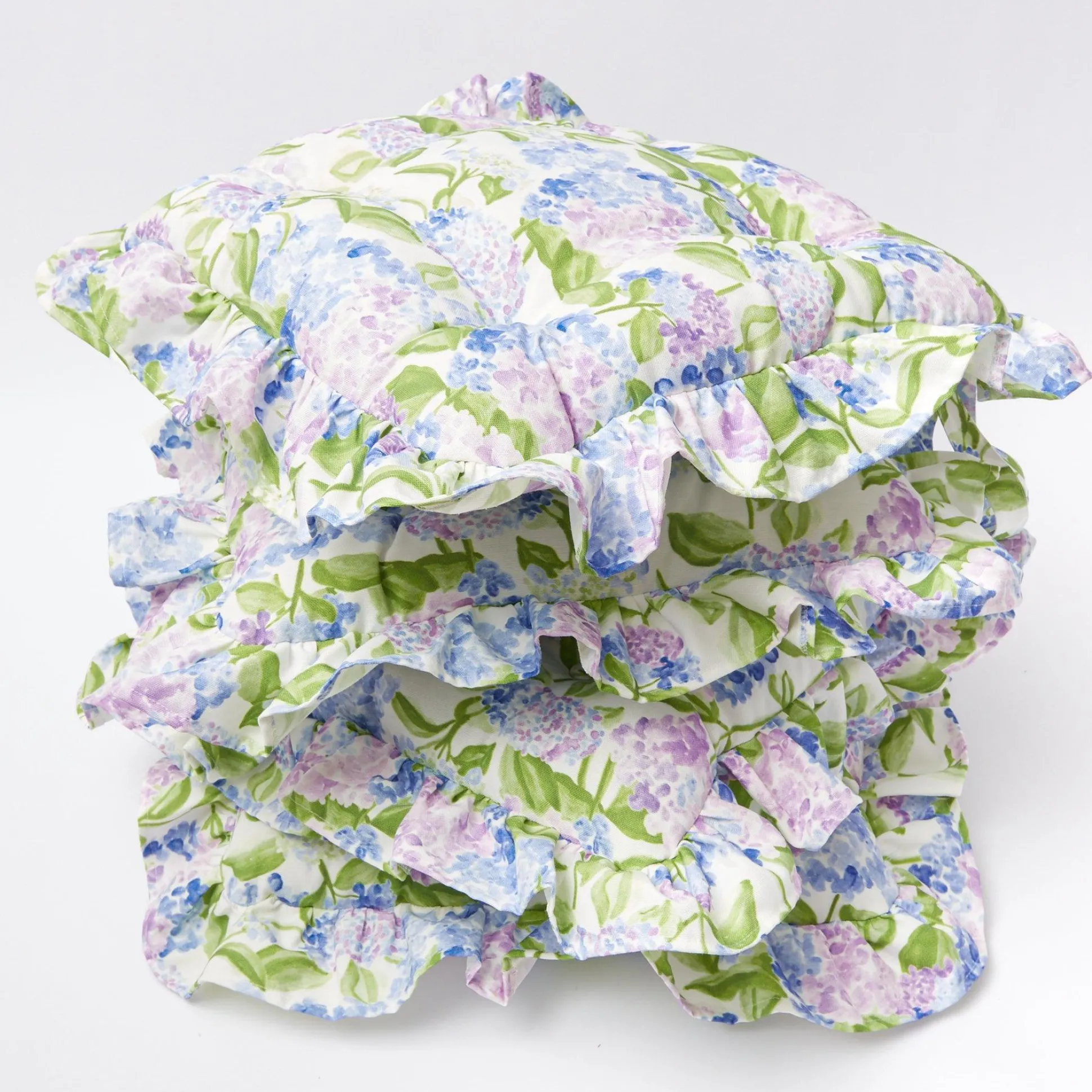 Blue Hydrangea Seat Pad Cushion