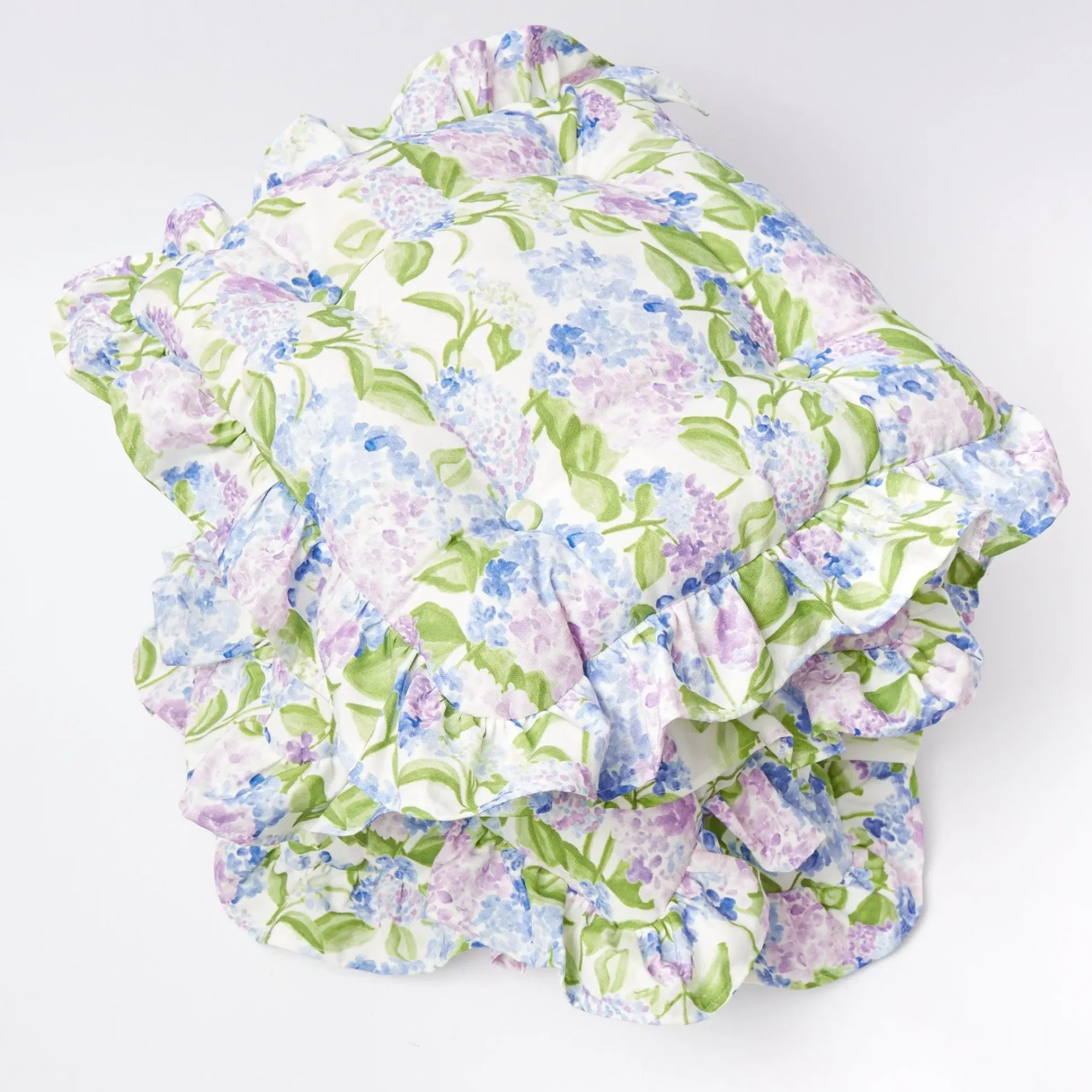 Blue Hydrangea Seat Pad Cushion