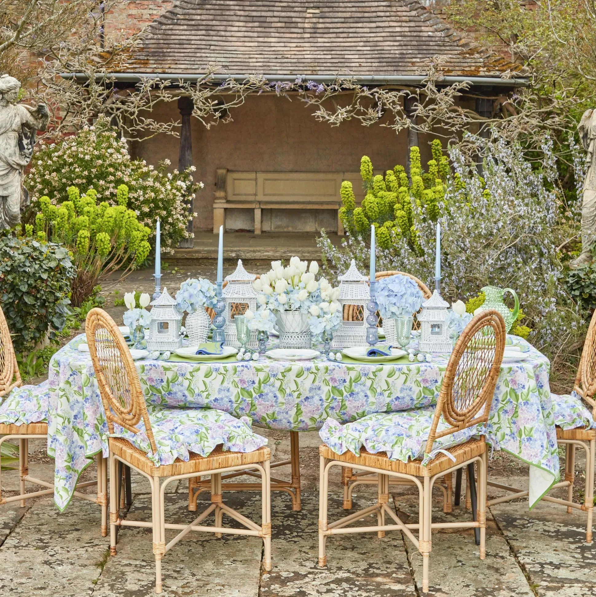 Blue Hydrangea Tablecloth