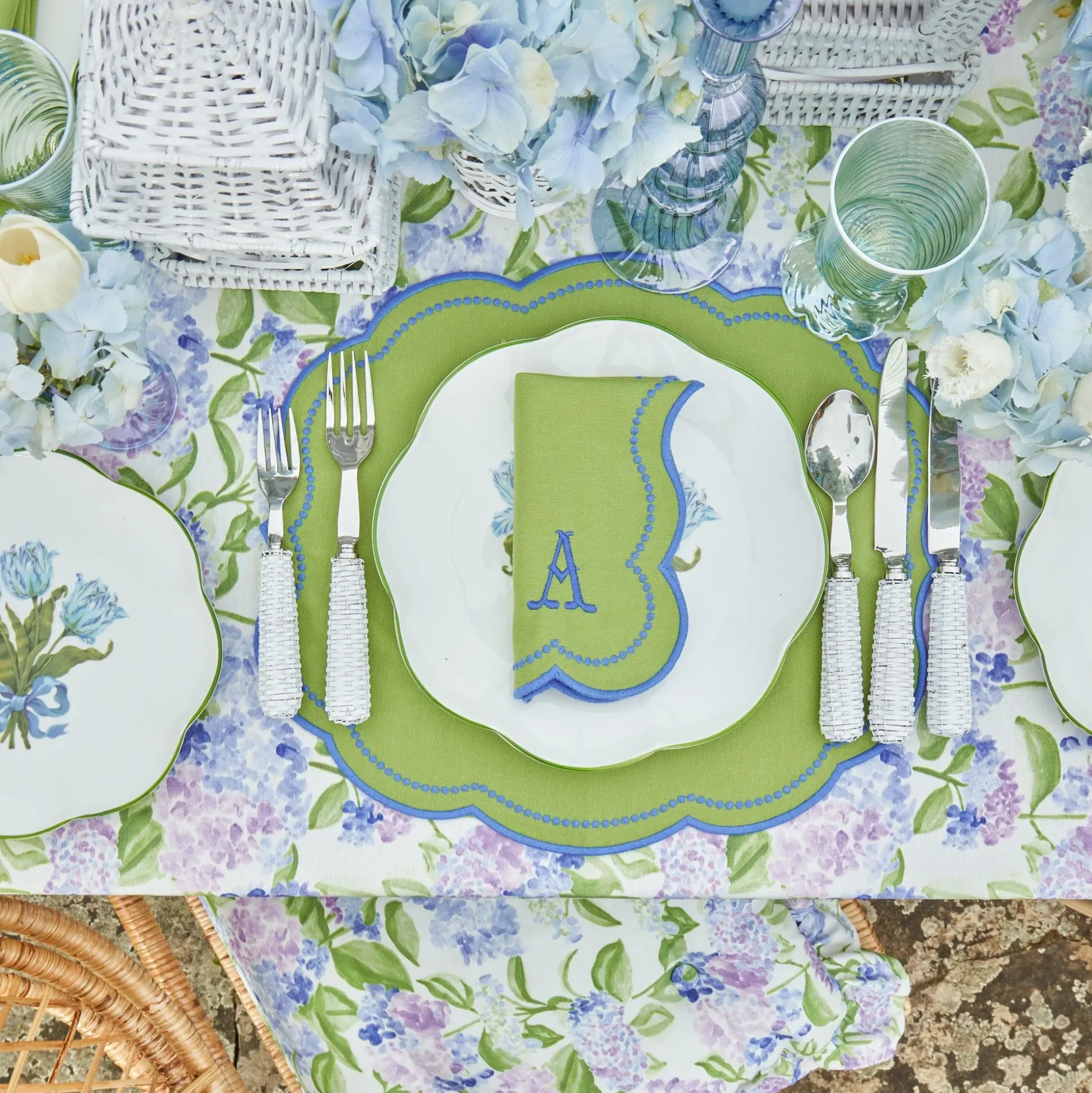Blue Hydrangea Tablecloth