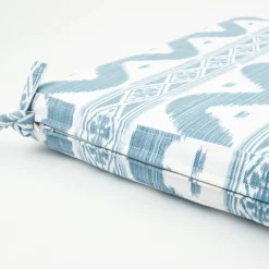 Blue Ikat Seat Pad Cushion