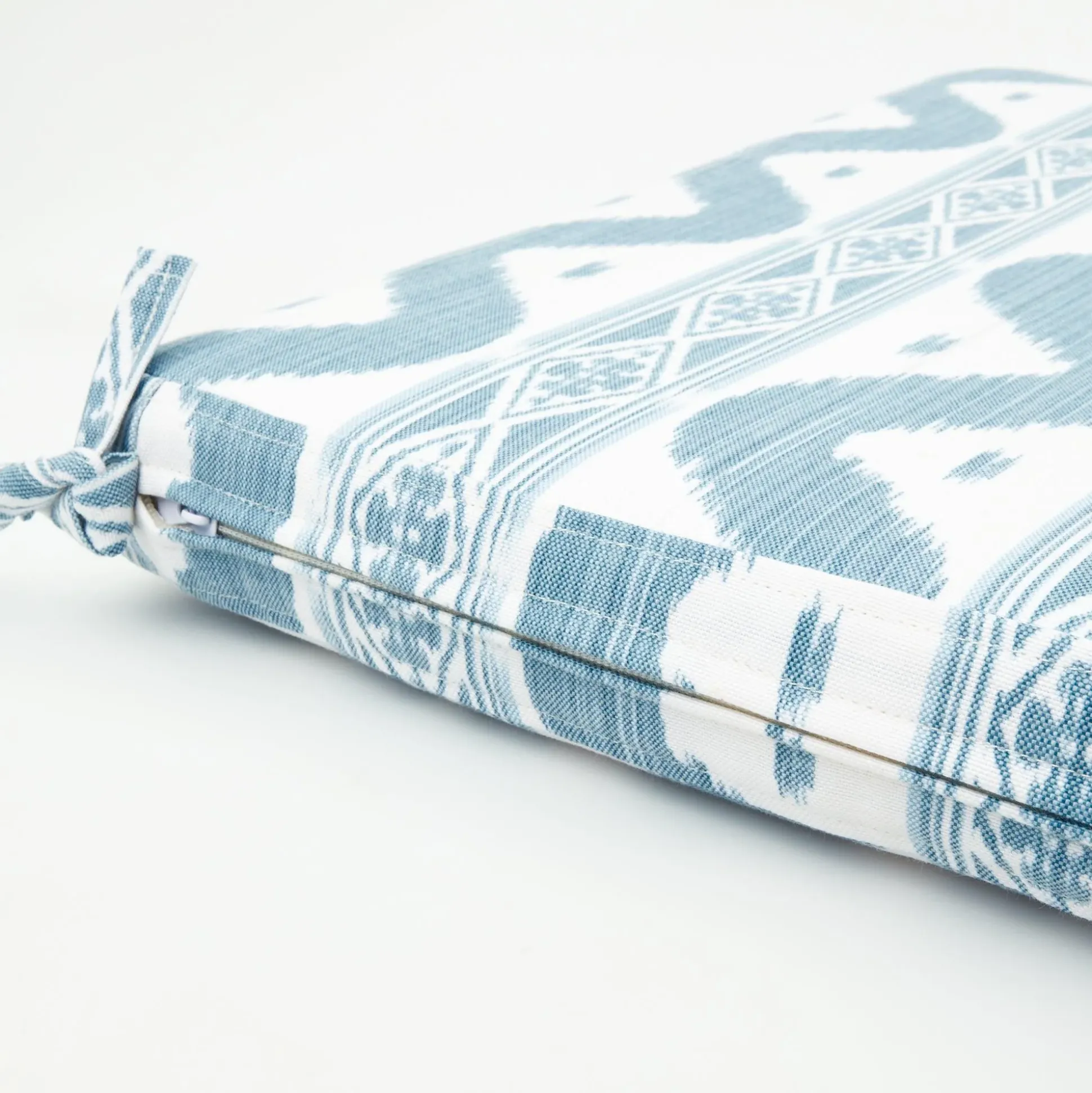 Blue Ikat Seat Pad Cushion
