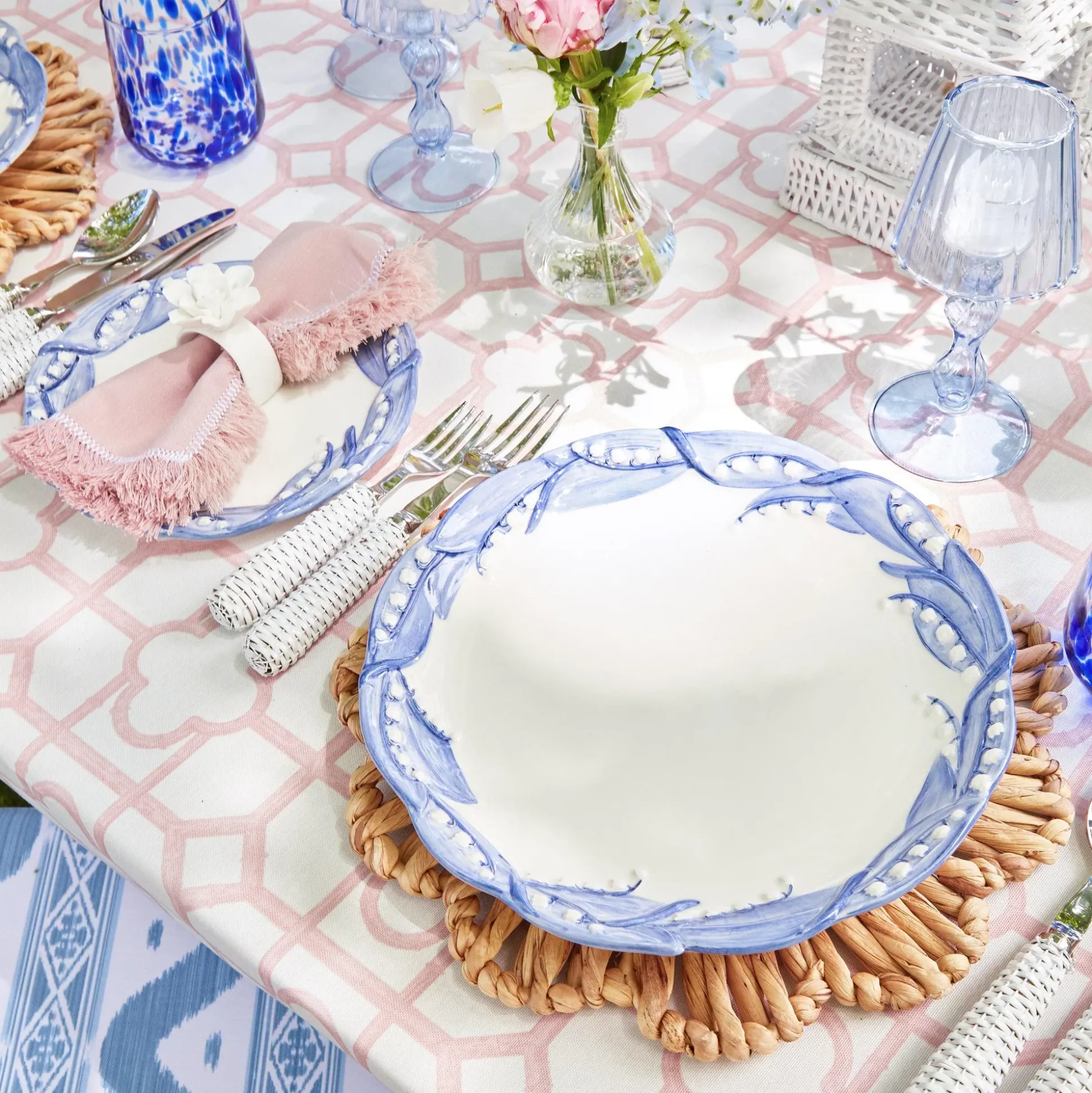 Blue Lily Of The Valley Dinner Plate