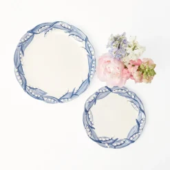Blue Lily Of The Valley Dinner & Starter Plates (Set Of 8)