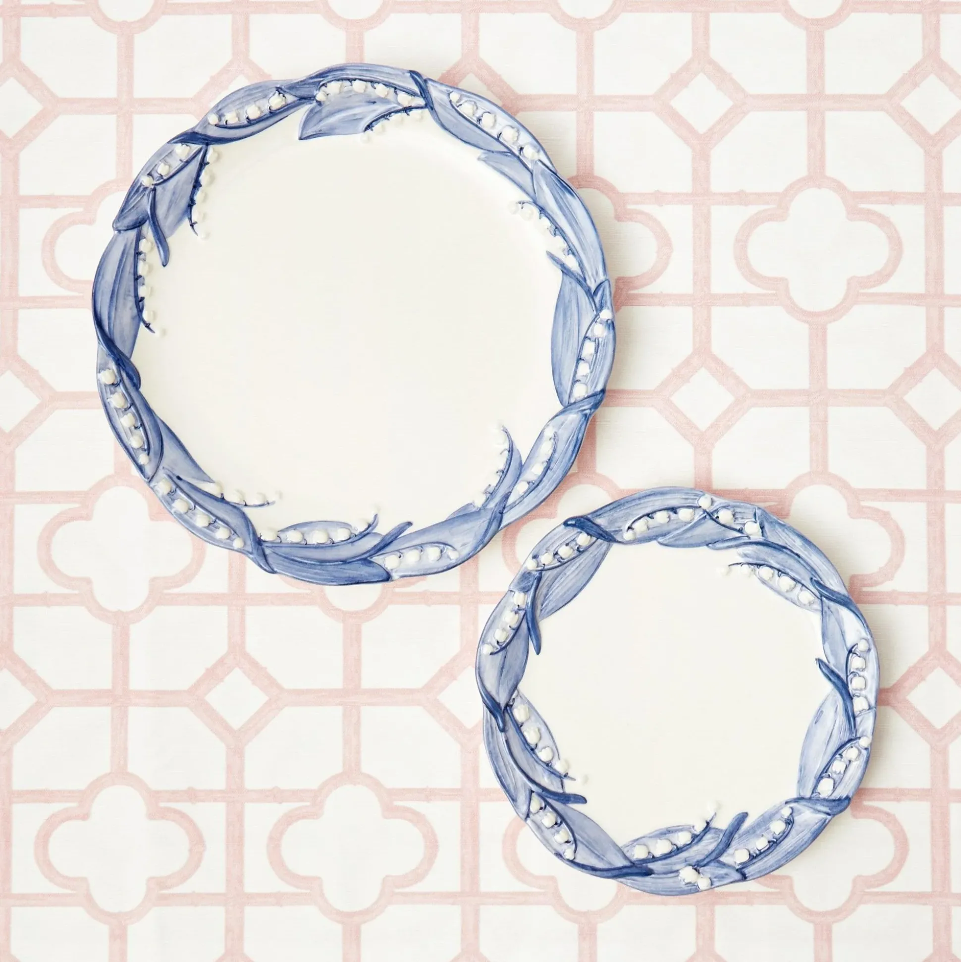 Blue Lily Of The Valley Starter Plates (Set Of 4)
