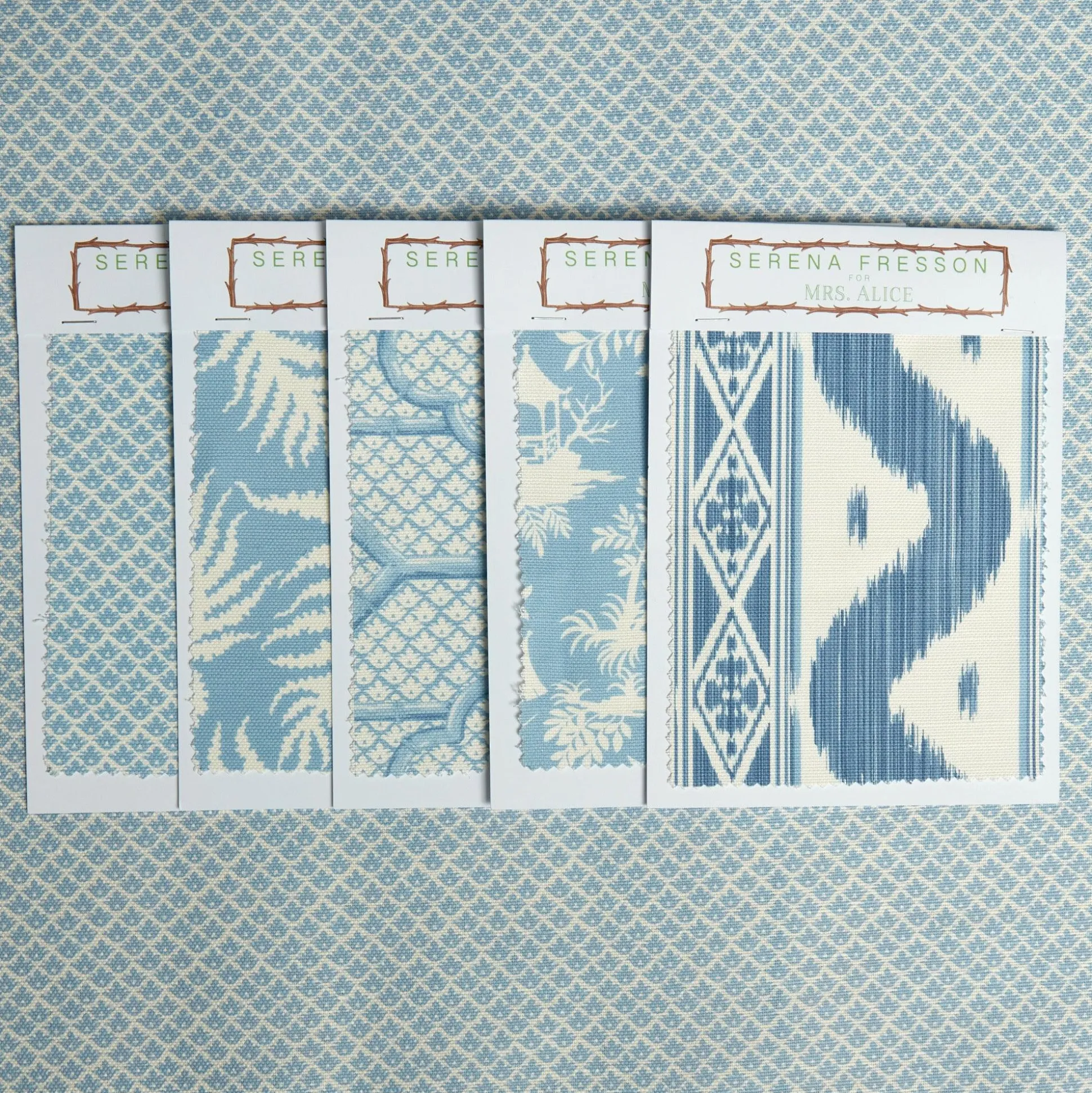 Blue Lotus Flower Fabric