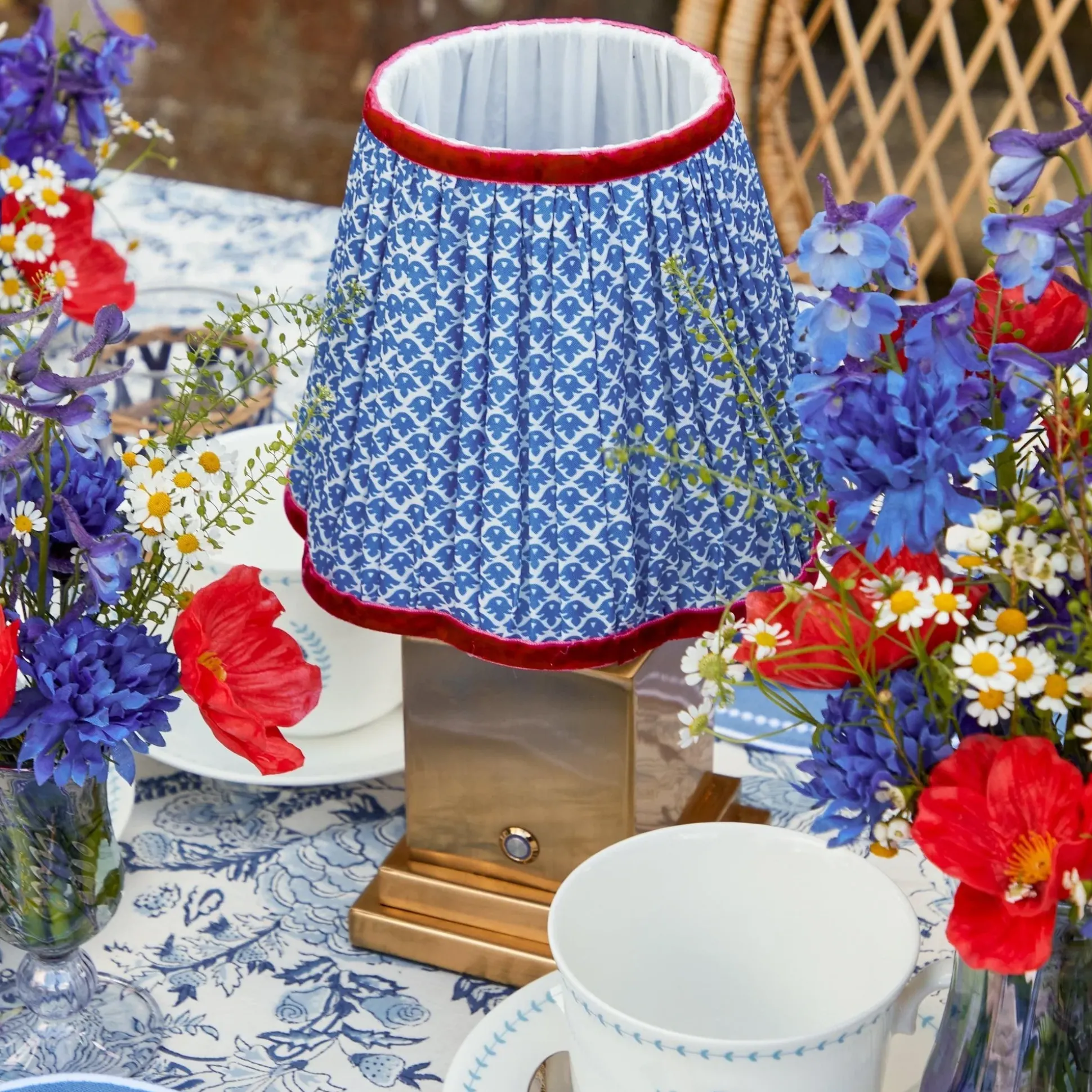 Blue Lotus Lampshade