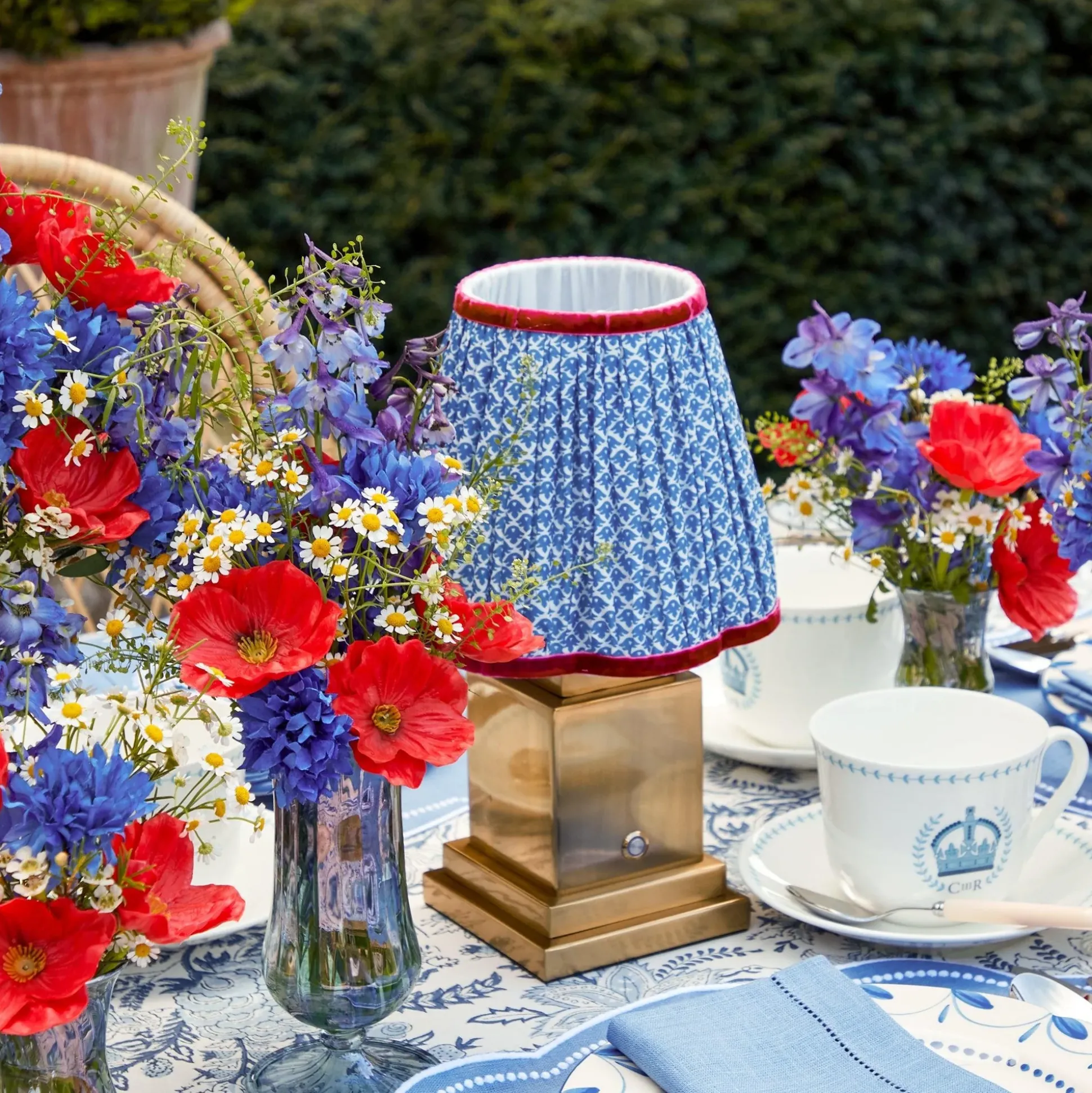 Blue Lotus Lampshade