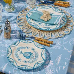 Blue Melograno Dinner & Starter Plates (Set Of 8)
