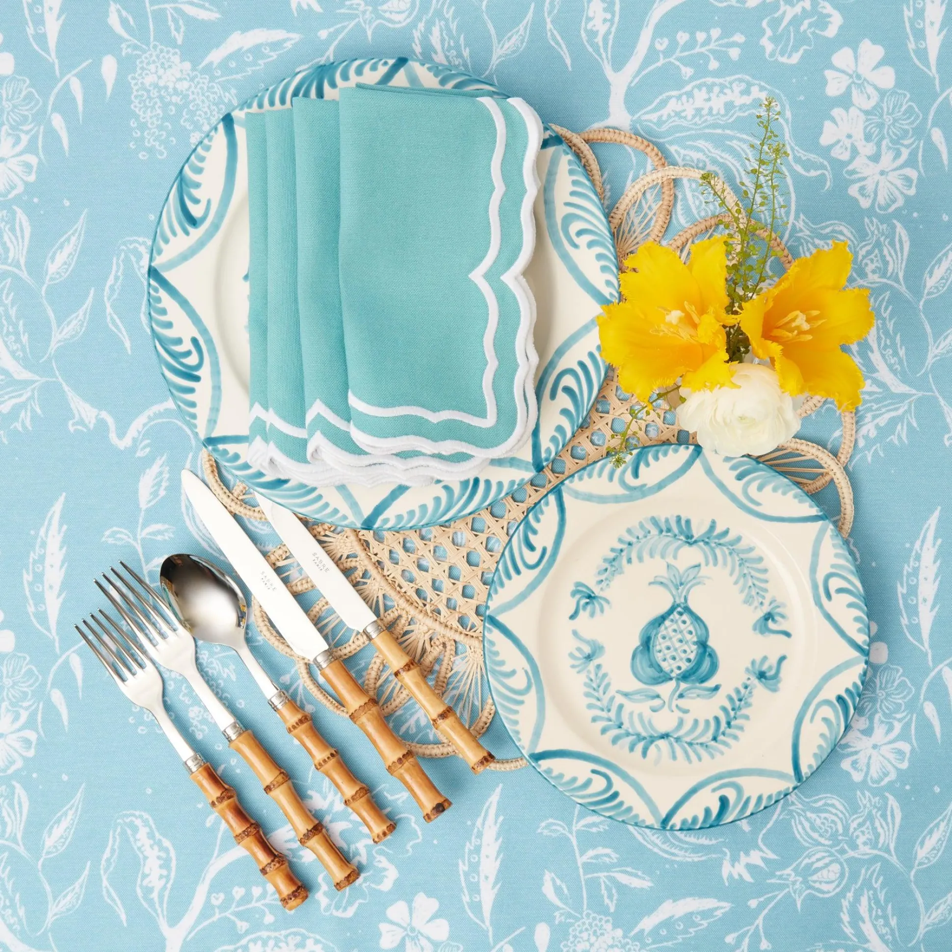 Blue Melograno Starter Plates (Set Of 4)