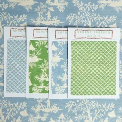 Blue Pagoda Garden Fabric