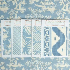 Blue Pagoda Garden Fabric