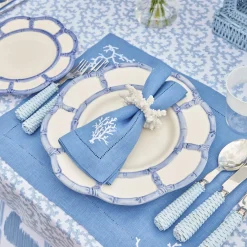 Blue Petal Bamboo Dinner Plate (Set Of 4)