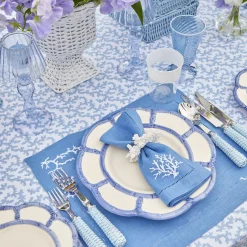 Blue Petal Bamboo Dinner Plate