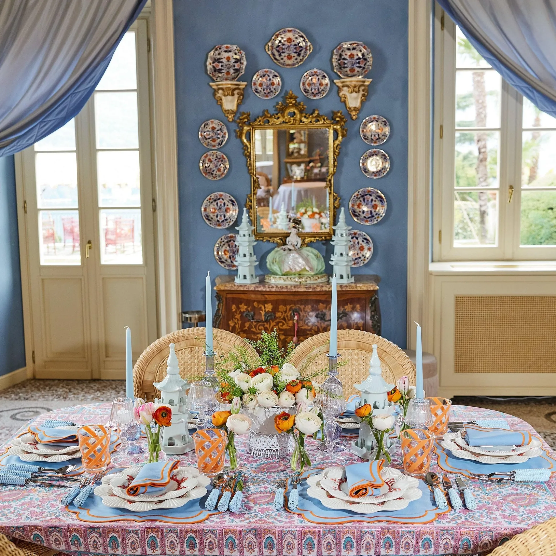 Blue Rattan Cutlery (5 Piece)