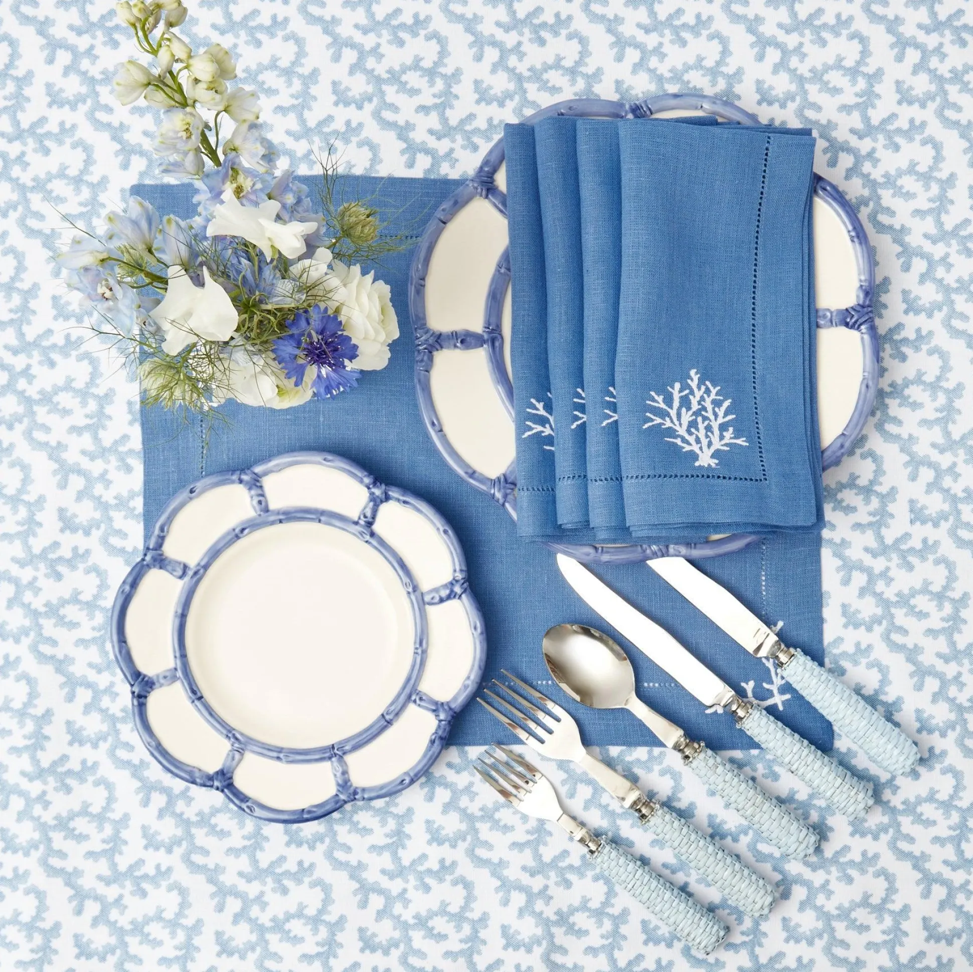 Blue Rattan Cutlery (5 Piece)