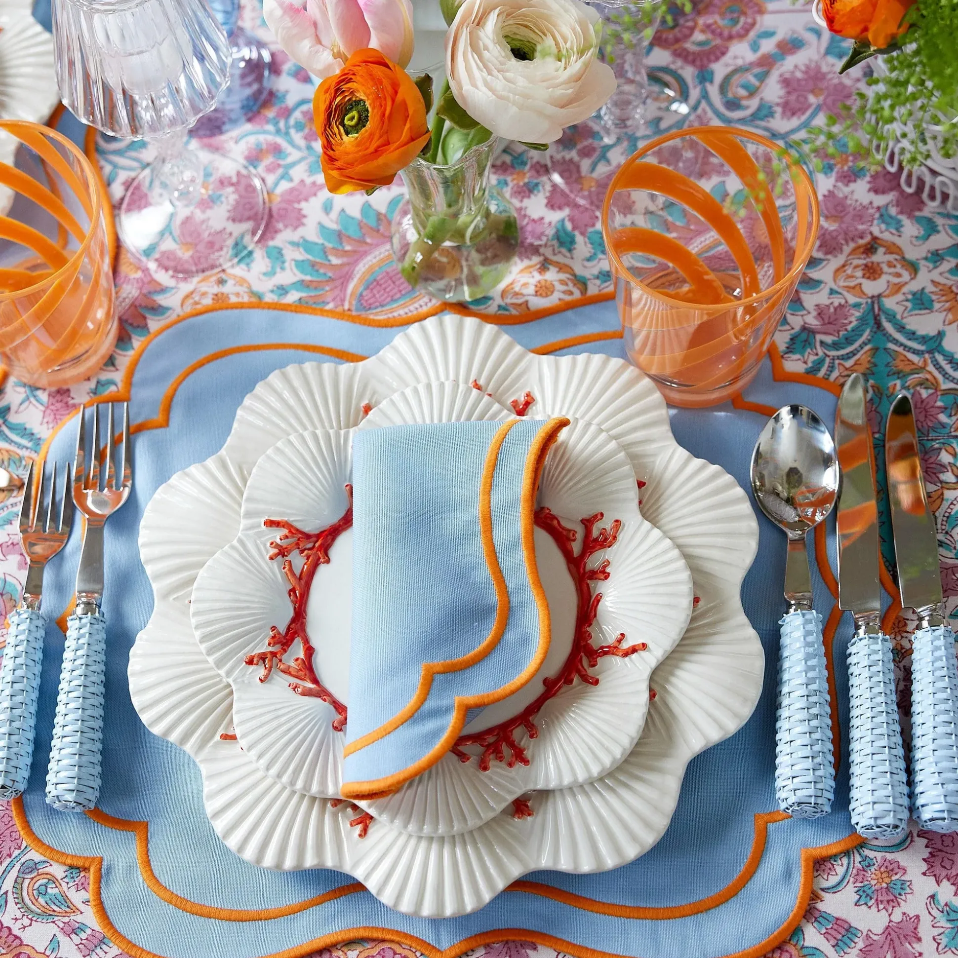 Blue Rattan Cutlery (5 Piece)