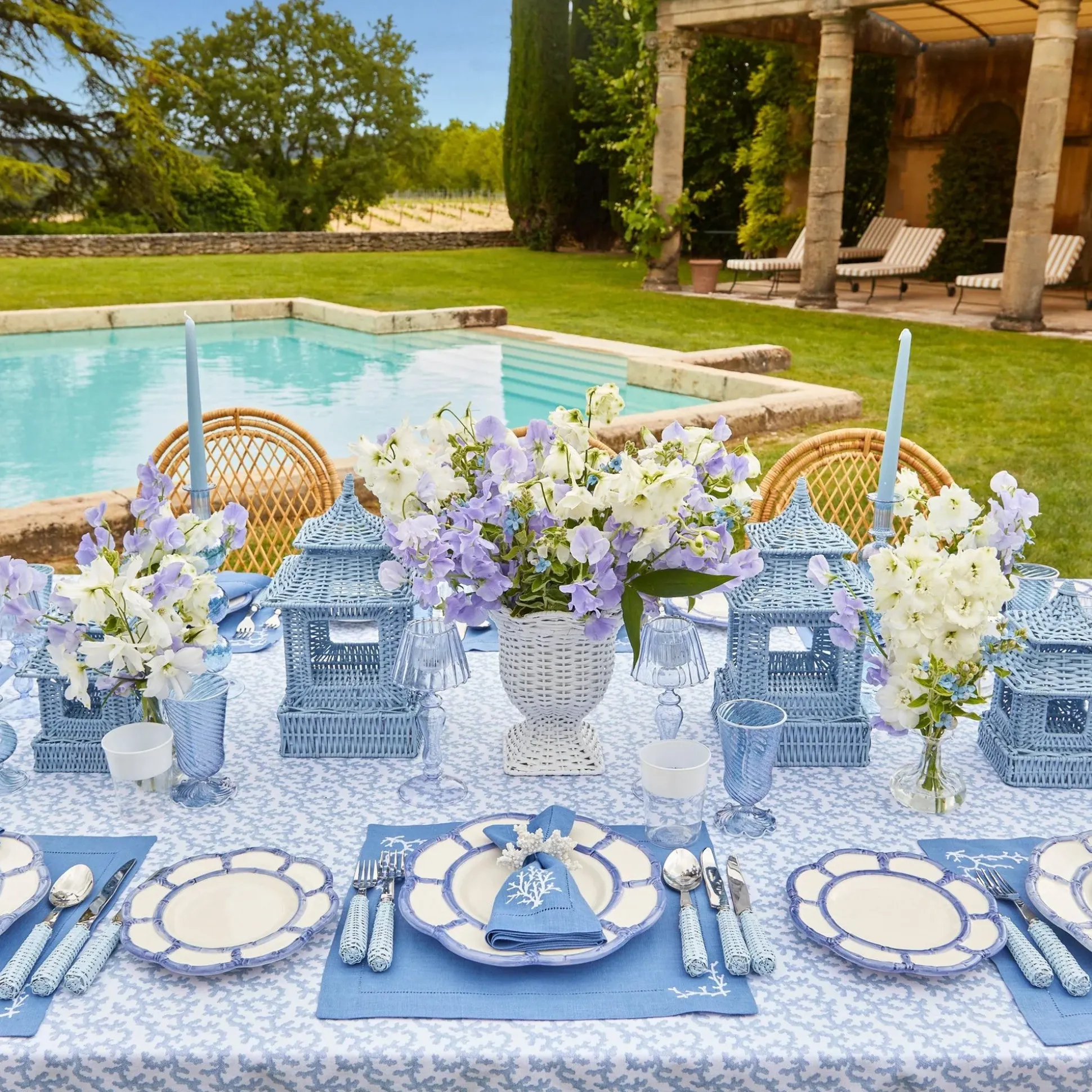 Blue Rattan Cutlery (5 Piece)