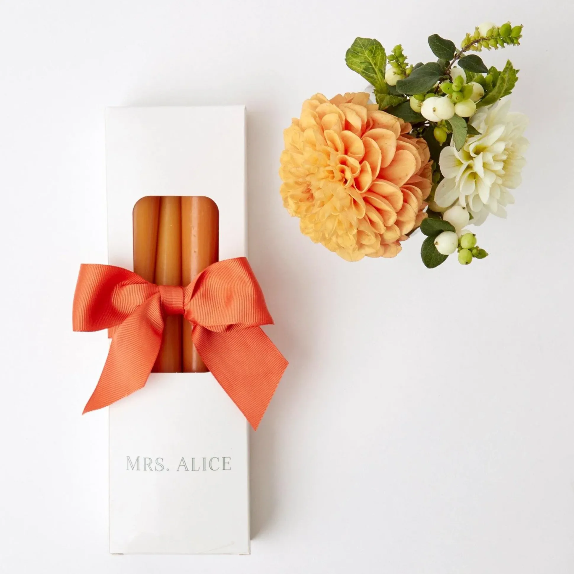 Burnt Orange Candles (Set Of 8)