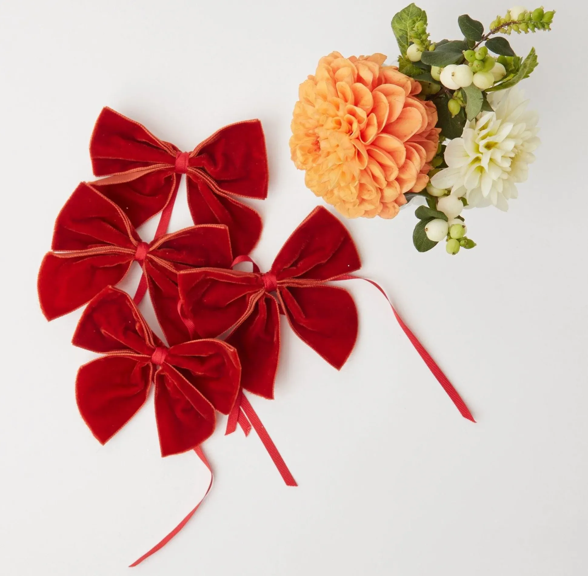 Burnt Orange Napkin Bows (Set Of 4)