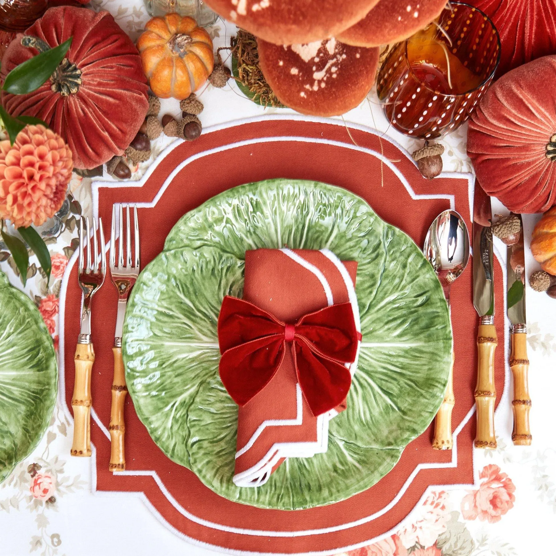 Burnt Orange Napkin Bows (Set Of 4)