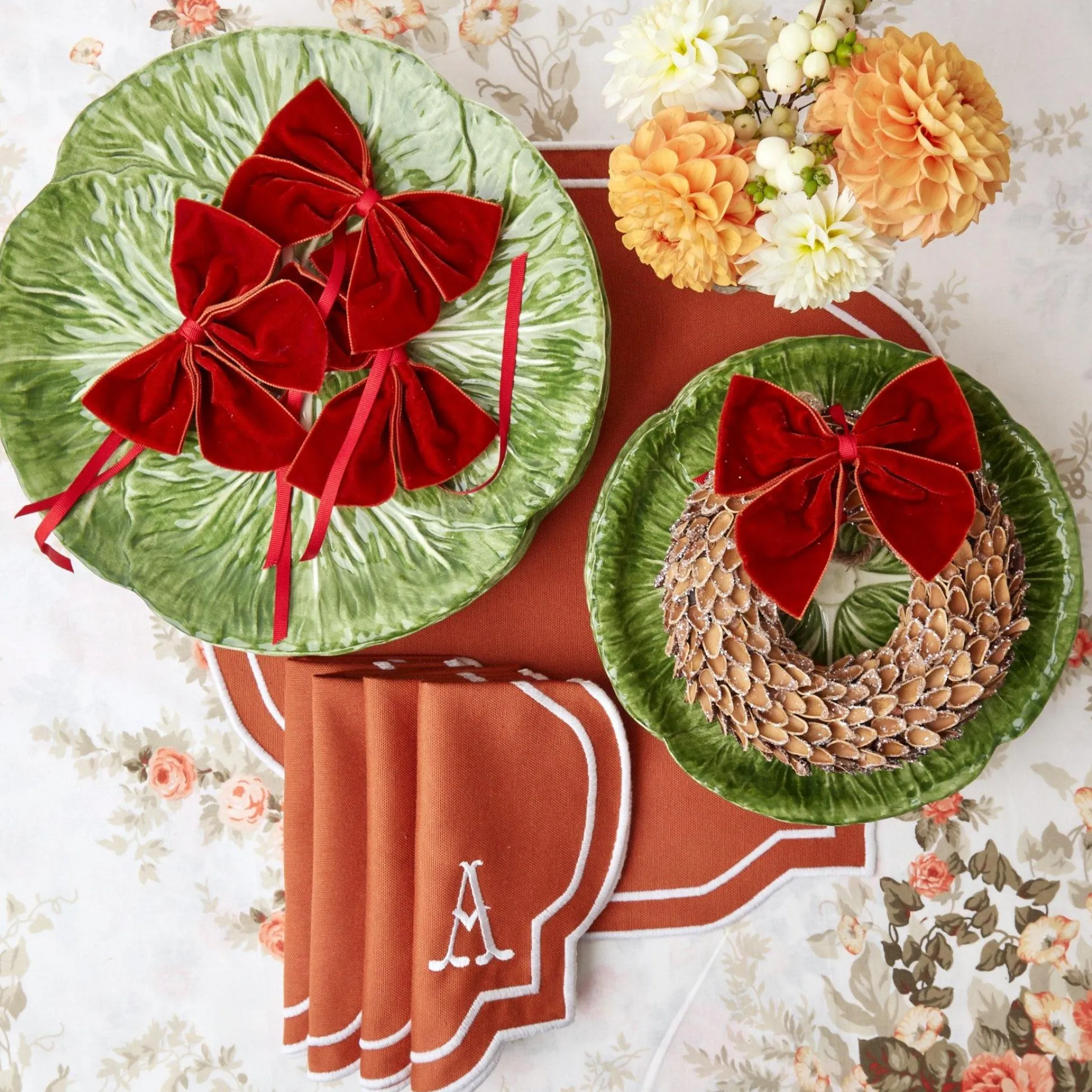 Burnt Orange Napkin Bows (Set Of 4)