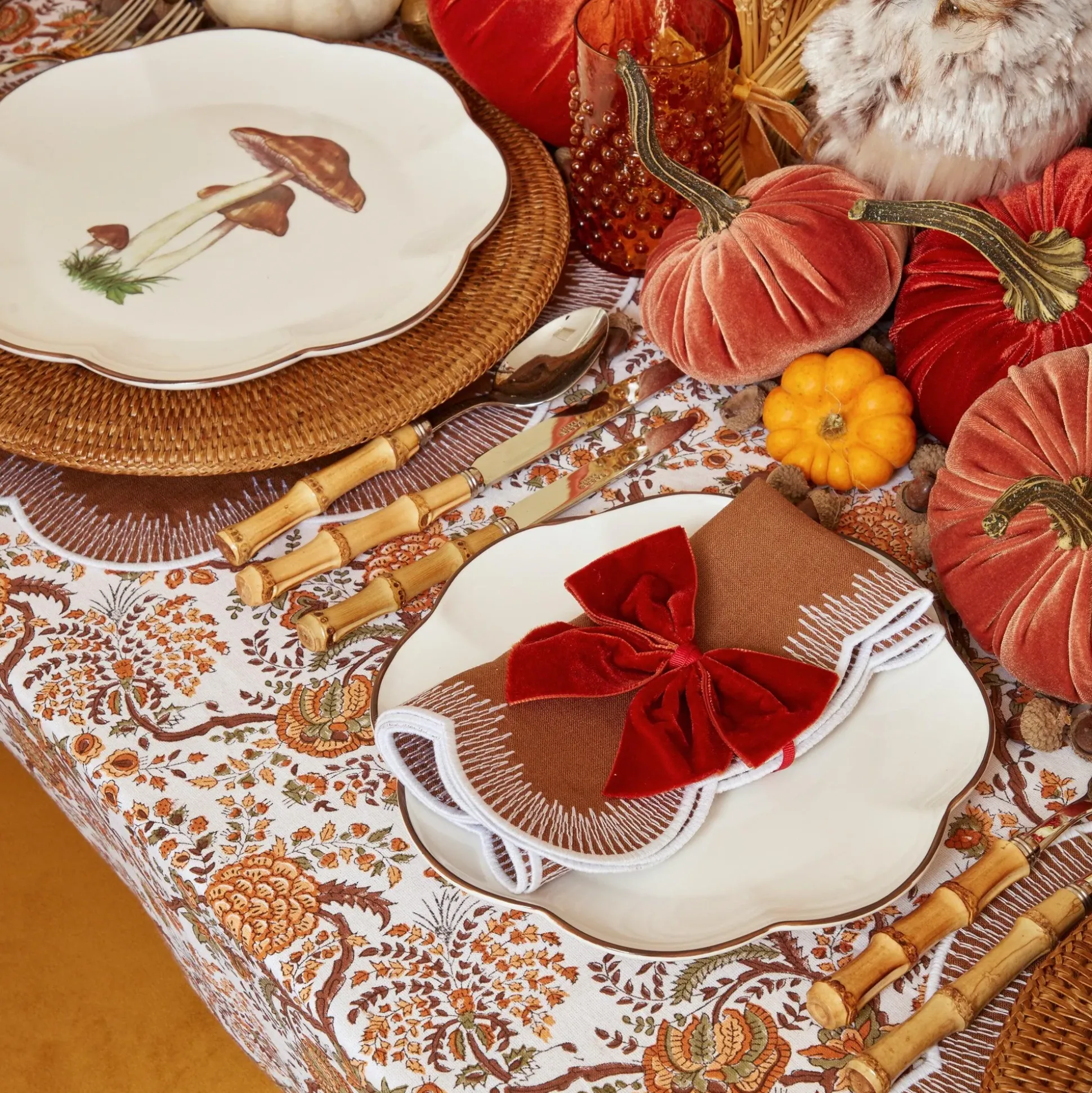 Burnt Orange Napkin Bows (Set Of 4)