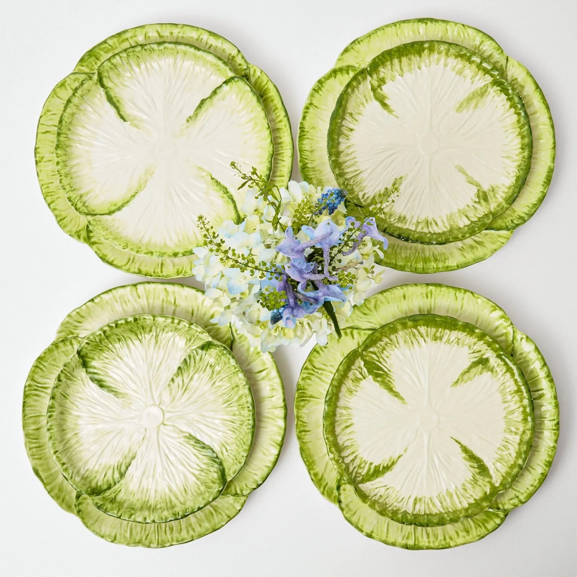 Capri Lettuce Dinner & Starter Plate (Set Of 8)