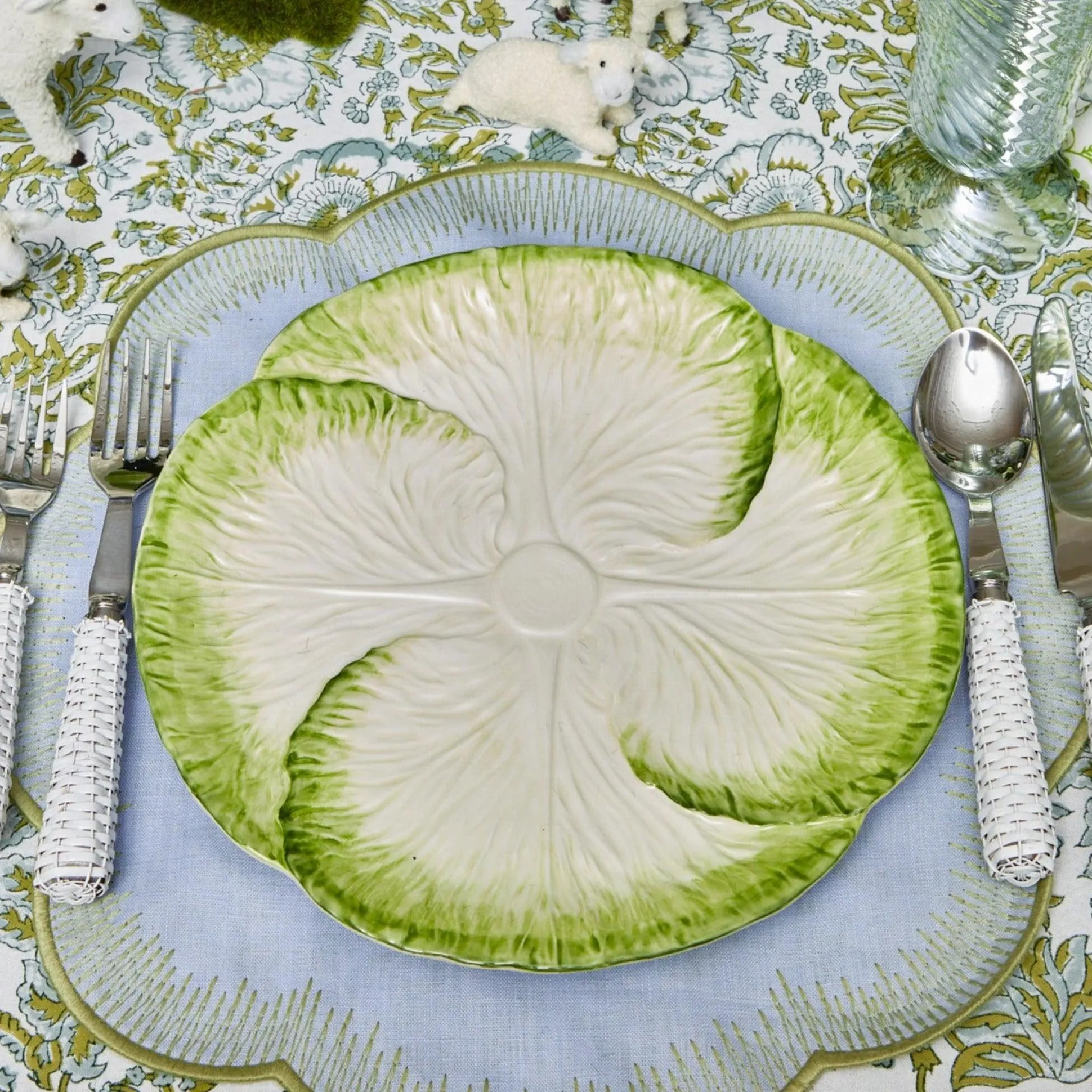 Capri Lettuce Dinner & Starter Plate (Set Of 8)