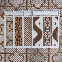 Chestnut Brown Bamboo Trellis Fabric
