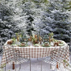 Chocolate Gingham Tablecloth