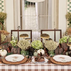 Chocolate Gingham Tablecloth