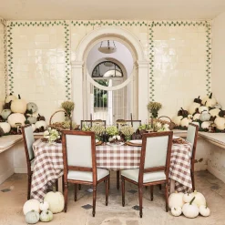 Chocolate Gingham Tablecloth