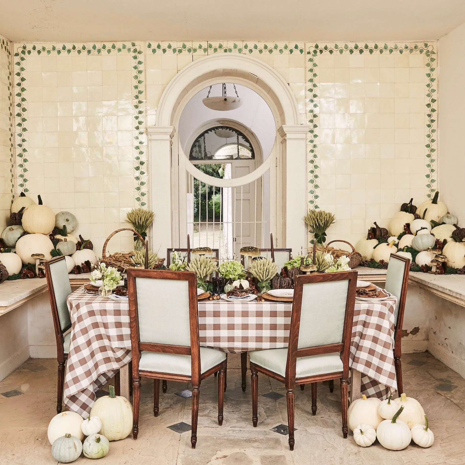 Chocolate Gingham Tablecloth