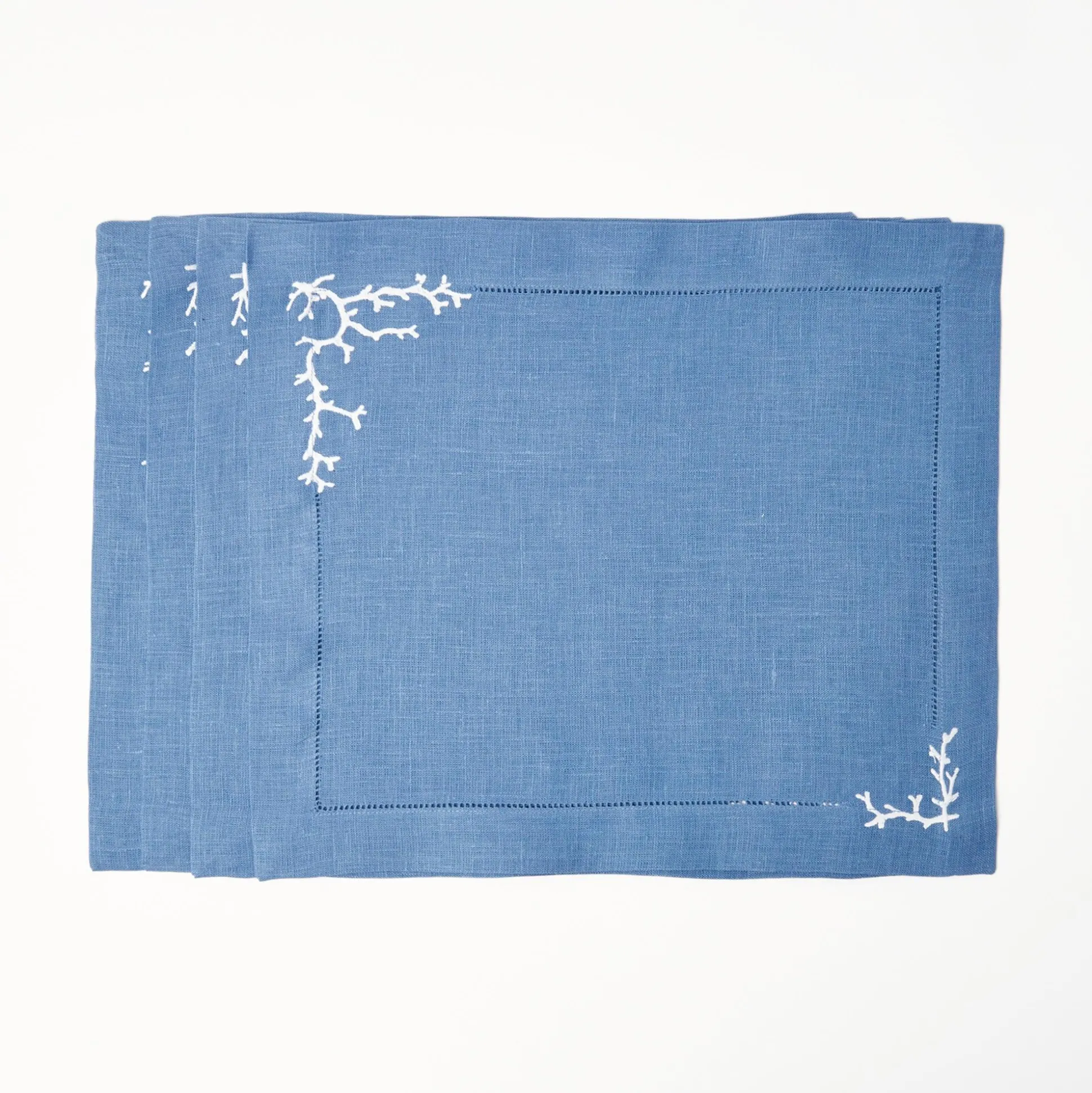 Coral Blue Linen Set
